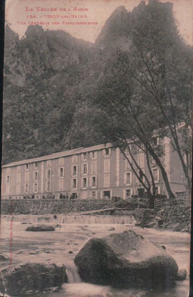 CPA_Thierry_Meynier_Usson les Bains vue générale des établissements